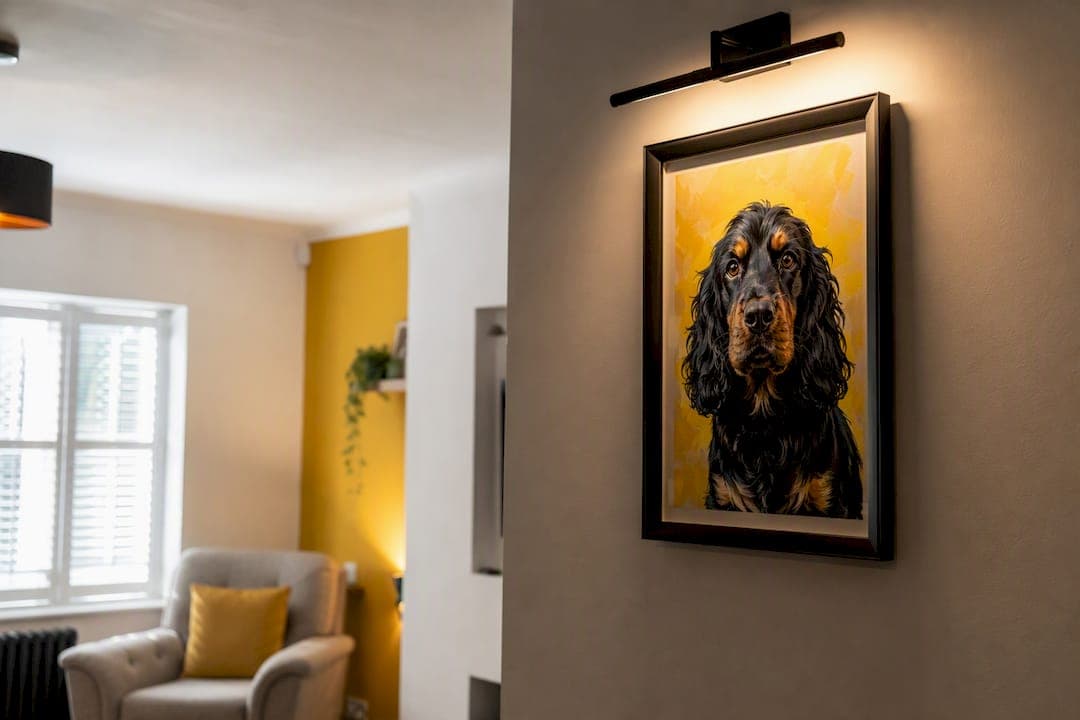 Museum Quality Lighting for Commissioned Portraits in UK Homes, CRI 90+
